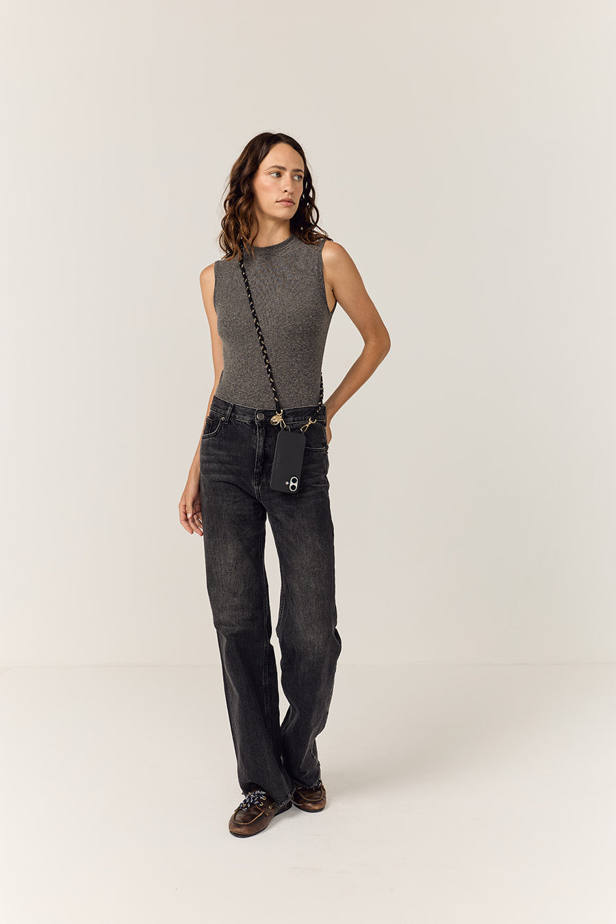 Chaine Longue Doha Noir 120 cm - 4