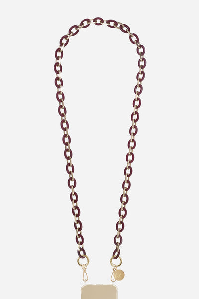 Chaine Longue Cassy Bordeaux 120 cm