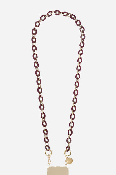 Chaine Longue Cassy Bordeaux 120 cm