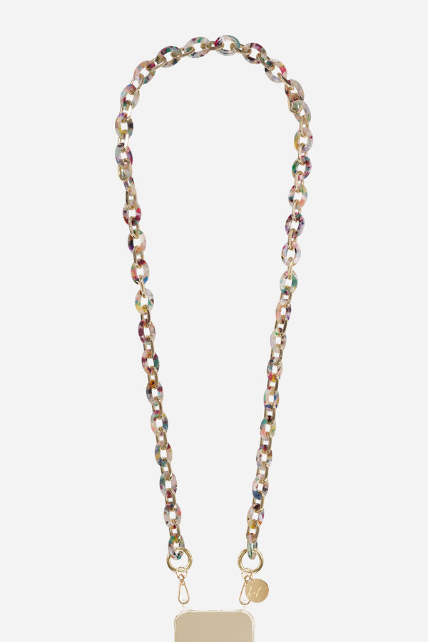 Chaine Longue Cassy Ecaille Multi 120 cm