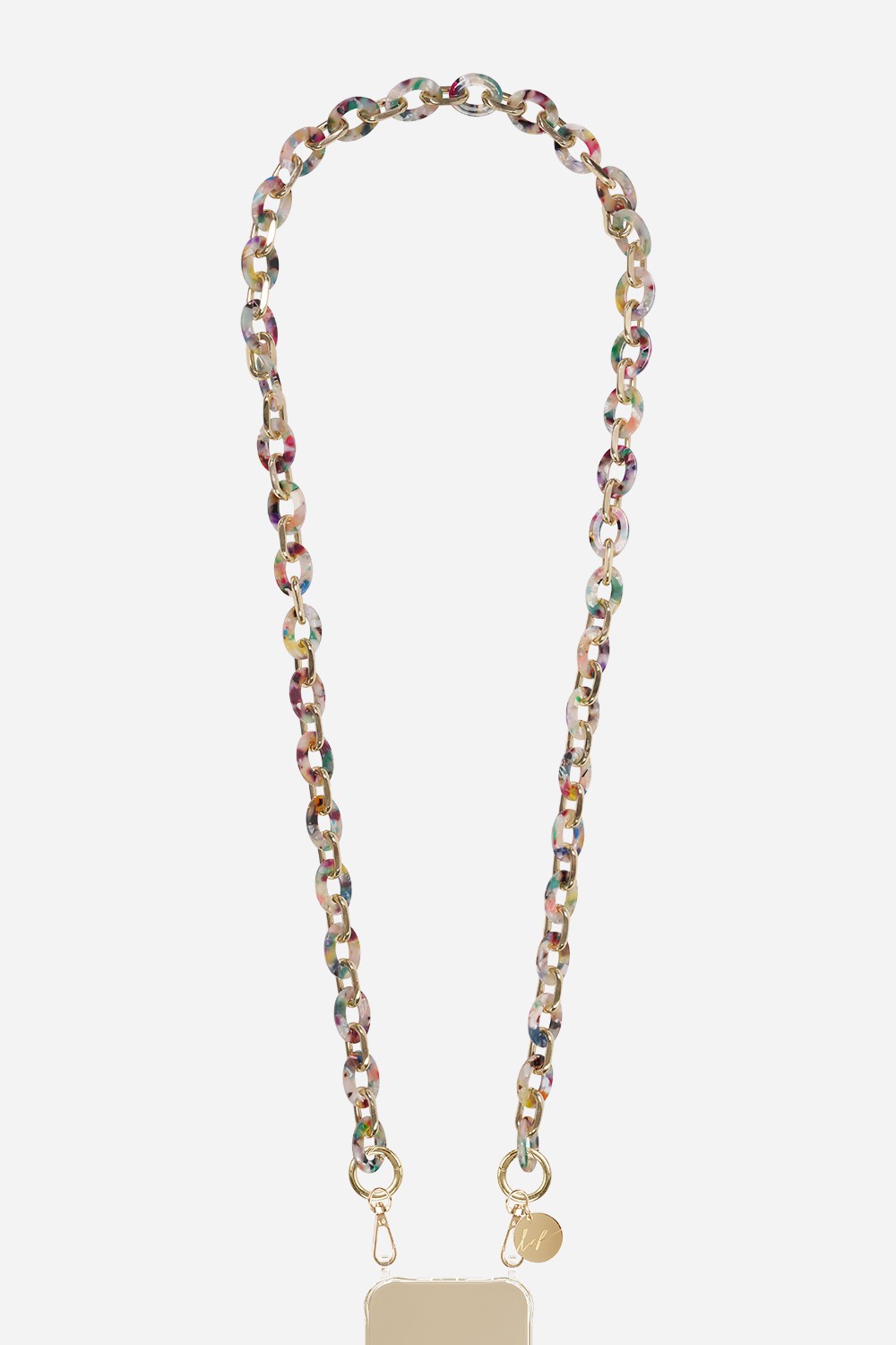 Chaine Longue Cassy Ecaille Multi 120 cm