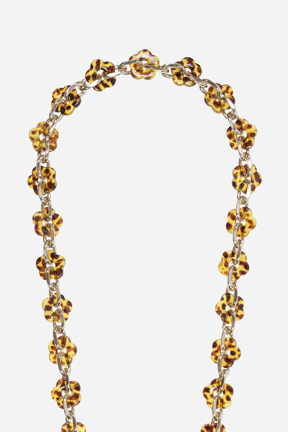 Chaine Longue Cassy Fleurs Ecaille Marron 120 cm - 6