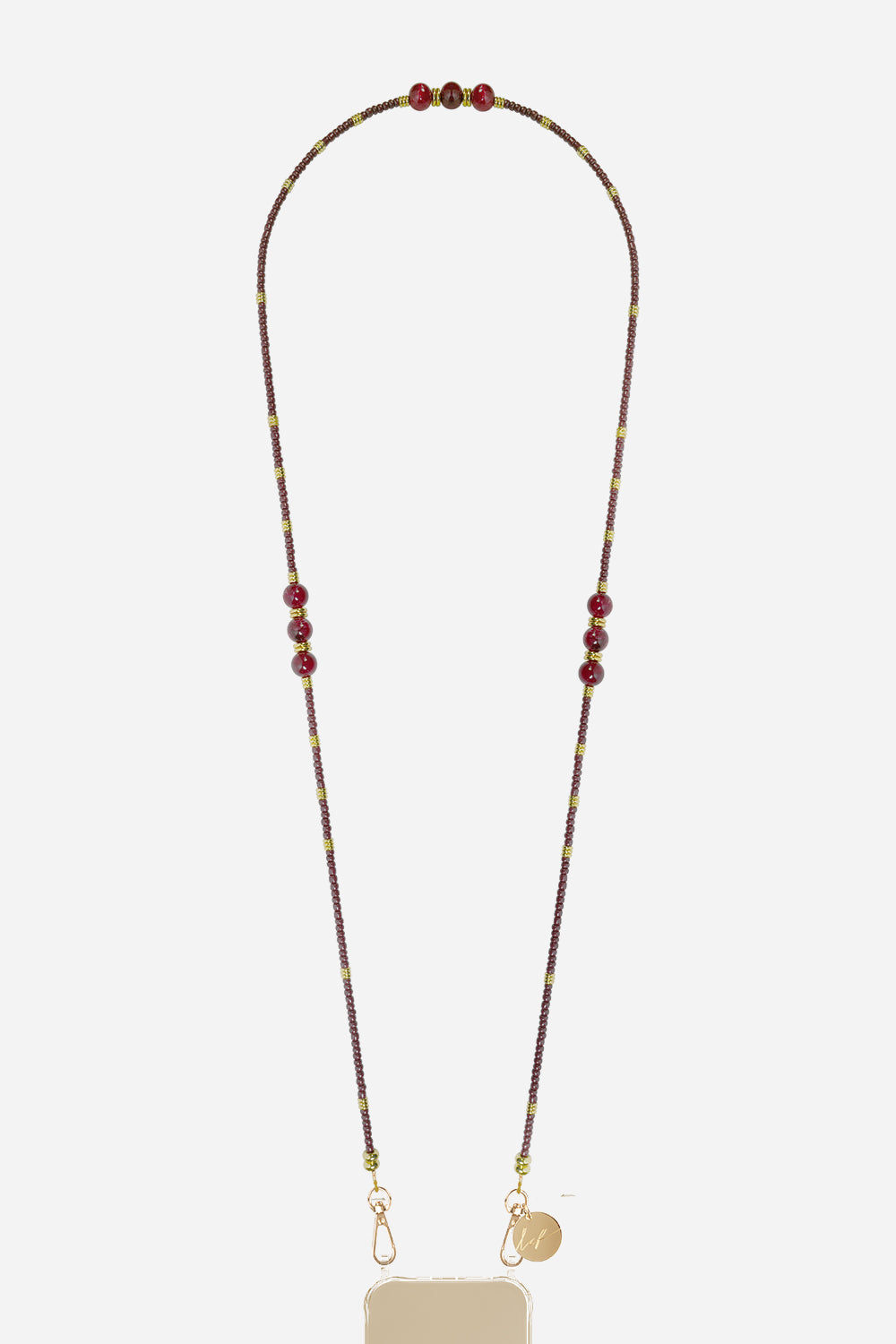 Long Iris Bordeaux Chain 120 cm