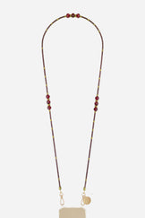 Chaine Longue Iris Bordeaux 120 cm