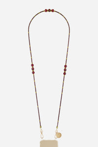 Chaine Longue Iris Bordeaux 120 cm