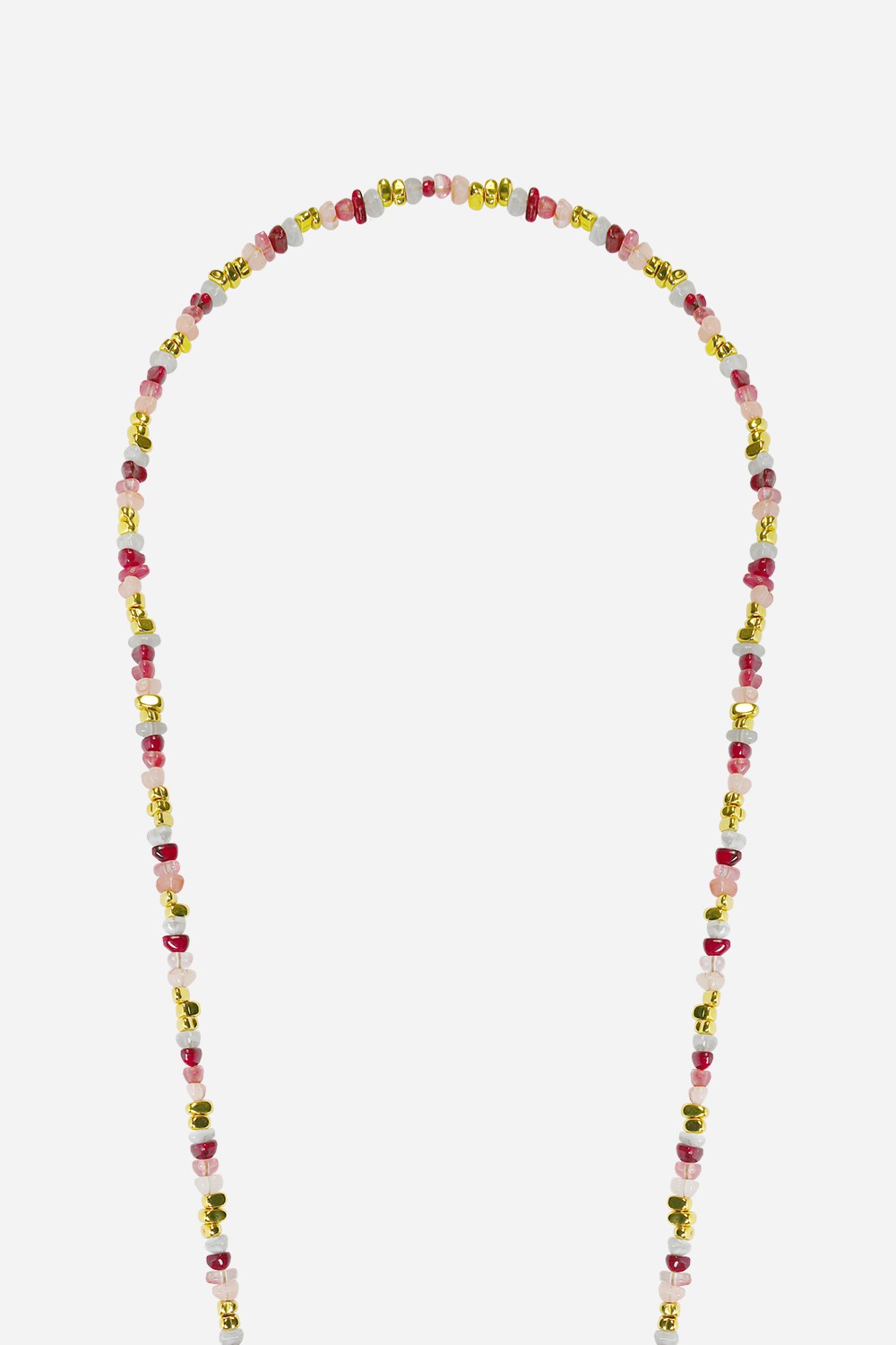 Chaine Longue Liviya Rose Bordeaux 120 cm - 5