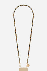 Chaine Longue Cali Leopard Dore 120 cm
