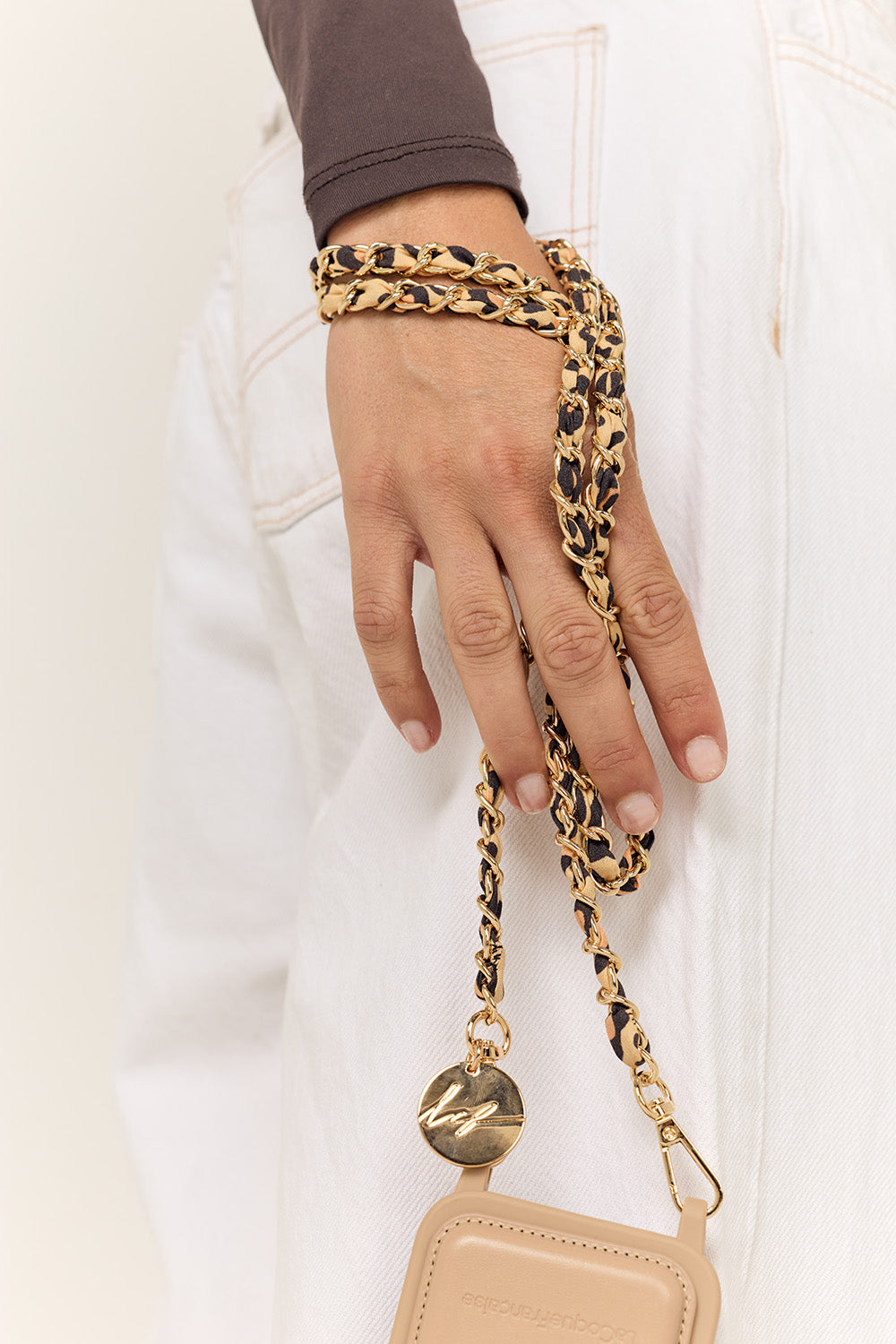 Chaine Longue Cali Leopard Dore 120 cm - 3
