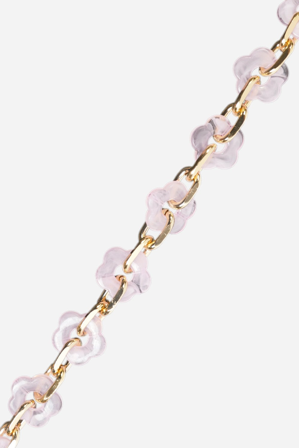 Chaine Longue Cassy Fleurs Ecaille Rose 120 cm