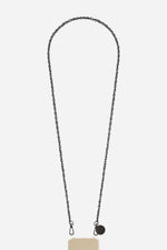 Chaine Longue Frankie Noir 120 cm