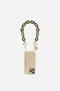 Chaine Courte Cassy Ecaille Beige 40 cm