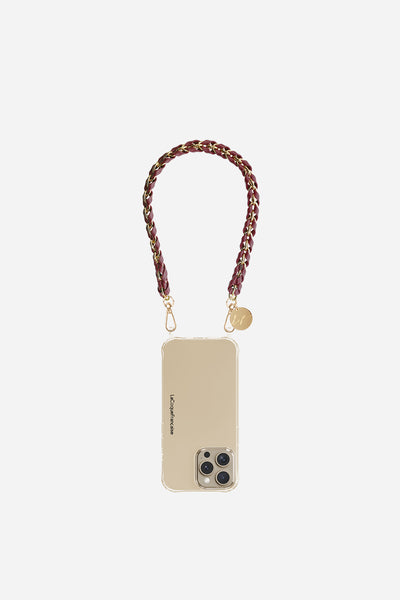 Chaine Courte Lou Bordeaux 40 cm