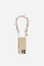 Chaine Courte Cassy Fleurs Rose 40 cm