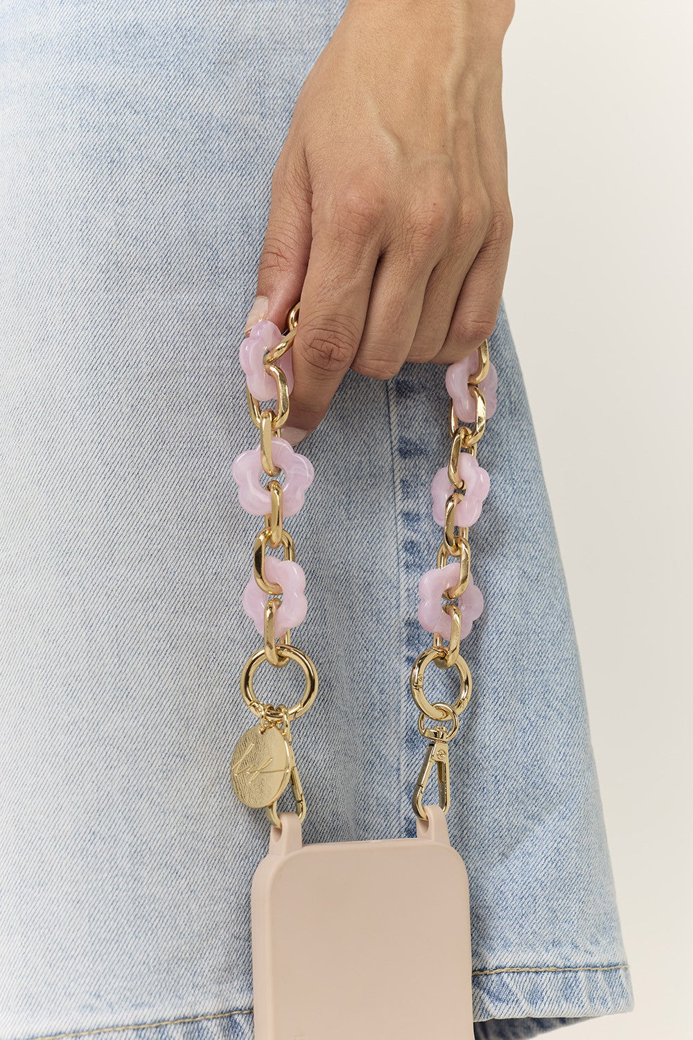 Chaine Courte Cassy Fleurs Rose 40 cm - 3