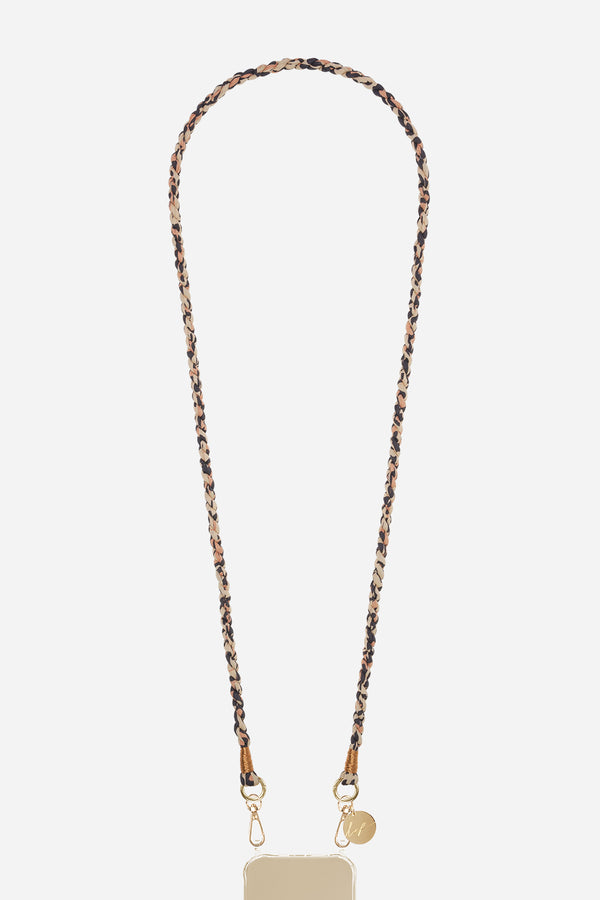 Chaine Longue Elia Marron 120 cm