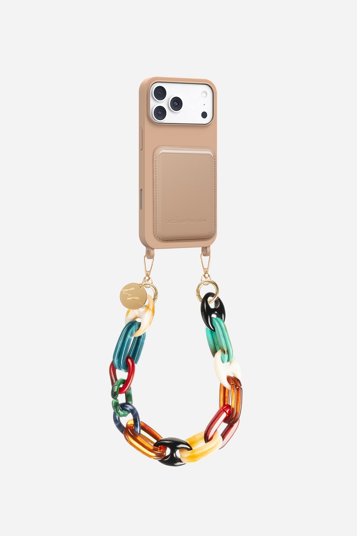 COQUE ANNEAUX + PORTE CARTE + CHAINE COURTE