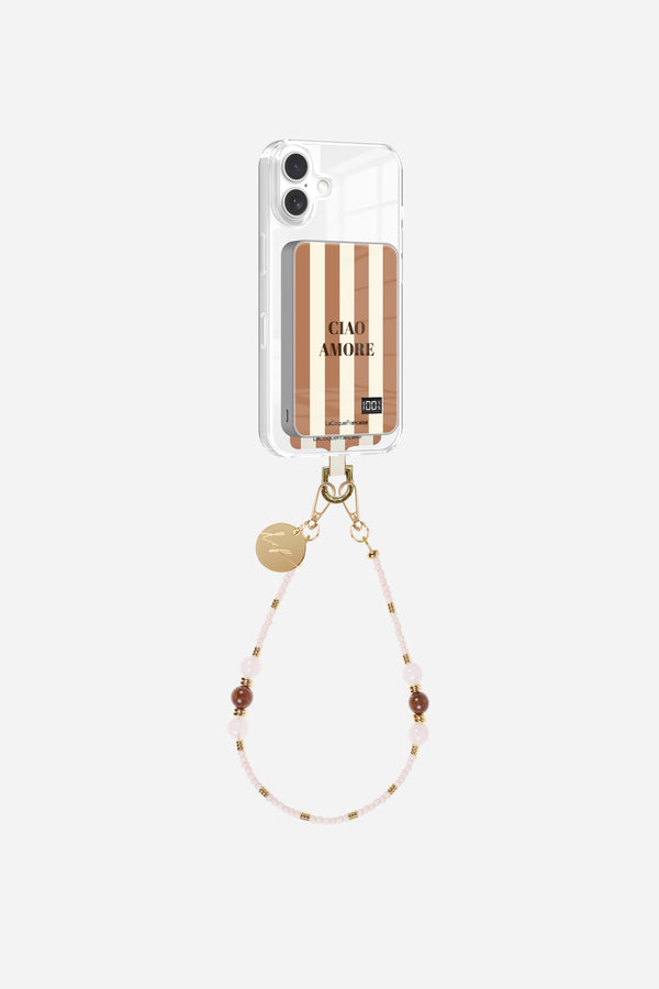 Adaptateur + batterie + chaine courte Ciao Amore Marron et Beige