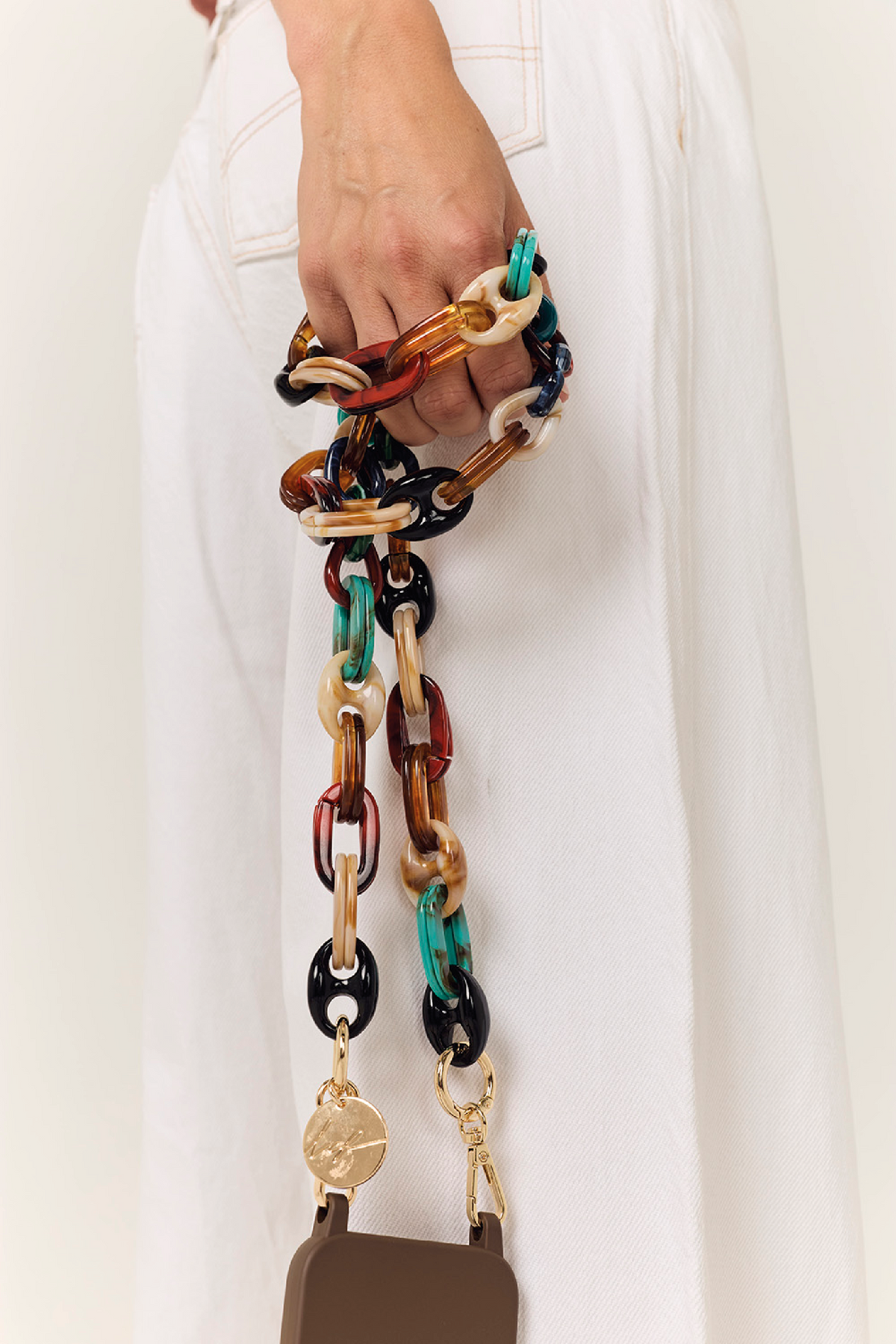Long Amber Multicolor Chain 120 cm