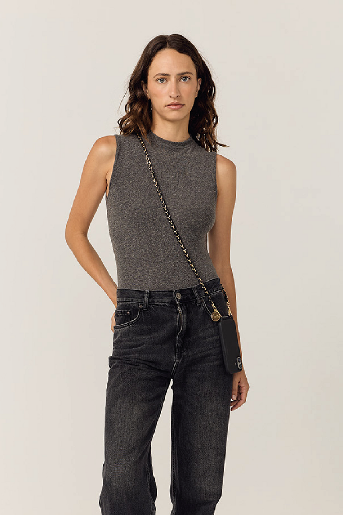 Long Black and Gold Chain 120 cm