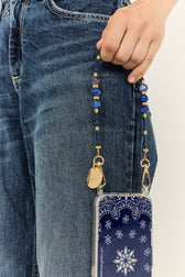 Coque Anneaux Imprimee Bandana Bleu