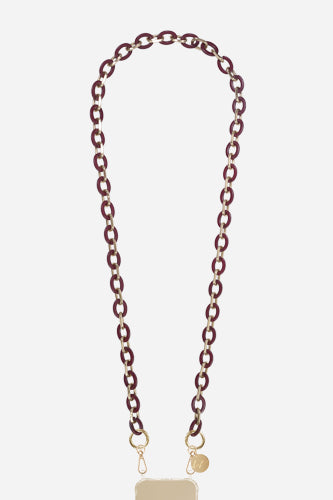 Chaine Longue Cassy Bordeaux 120 cm