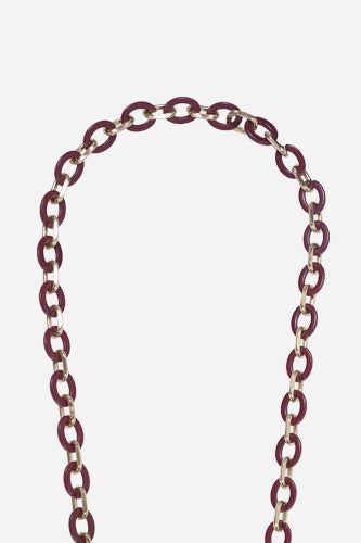 Chaine Longue Cassy Bordeaux 120 cm