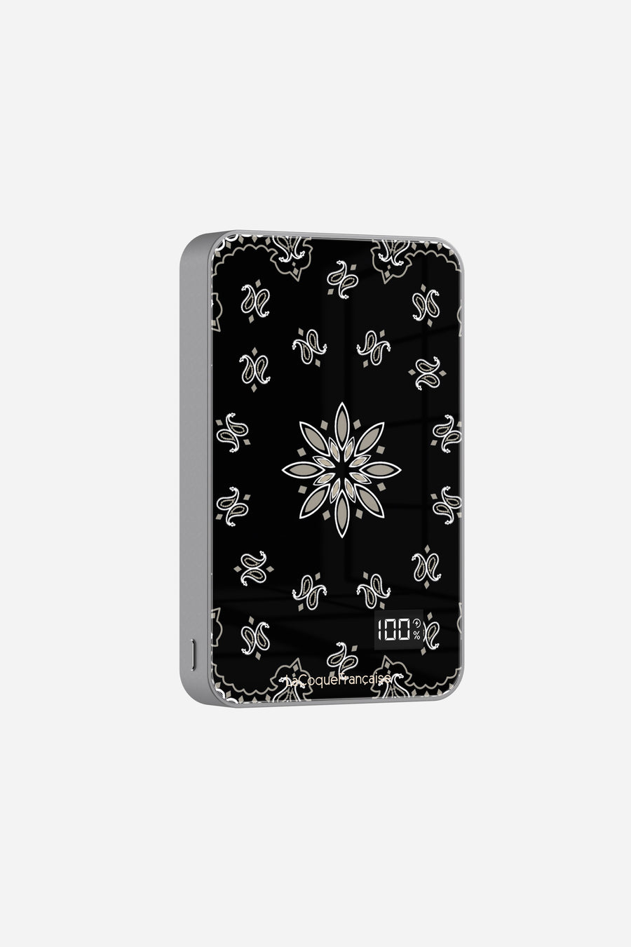 Coque anneaux + batterie + chaine courte Bandana Noir - 4