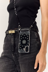 Coque Anneaux Imprimee Bandana Noir