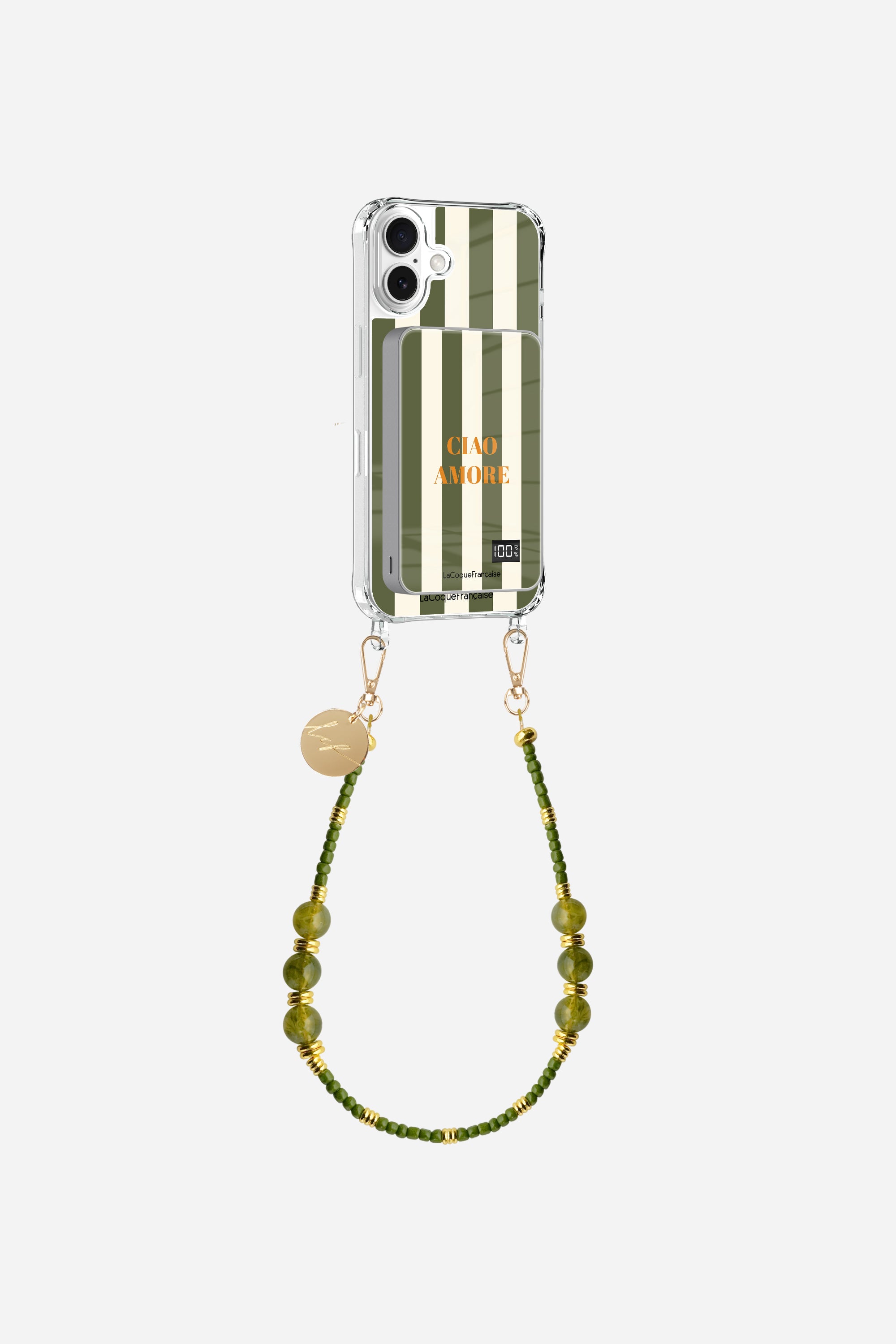 Coque anneaux + batterie + chaine courte ciao amore kaki