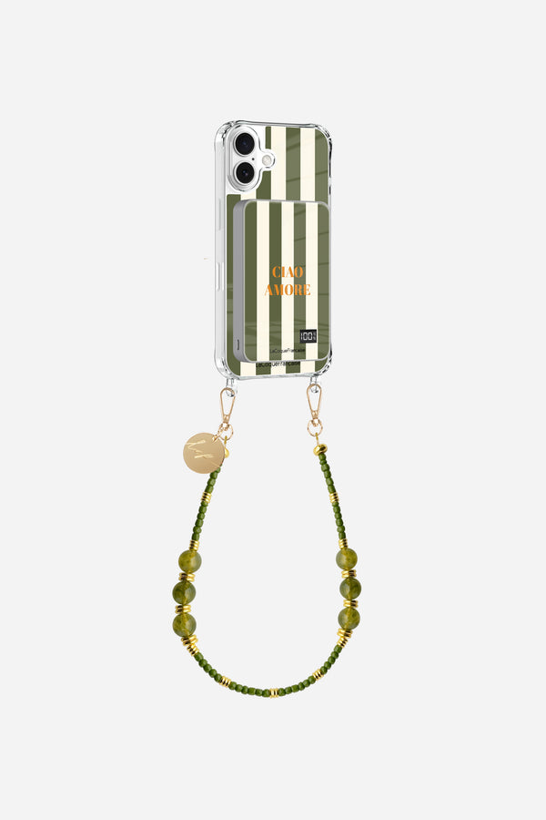 Coque anneaux + batterie + chaine courte ciao amore kaki