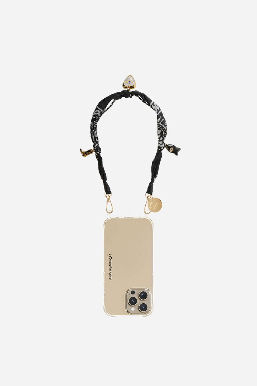 Coque anneaux + Plaque + chaine courte Bandana Noir - 4