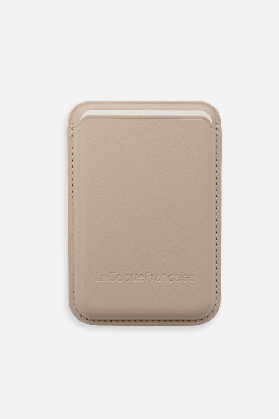 Coque Soft Touch + Porte carte + Chaine Beige - 4