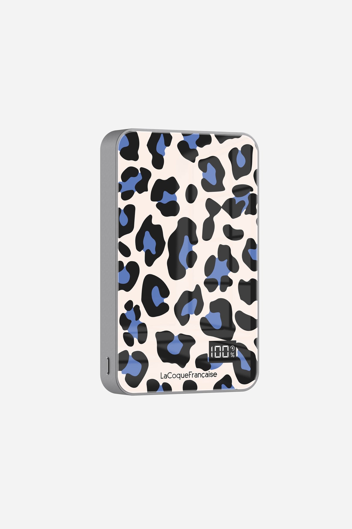 Adaptateur + batterie + chaine courte Léopard Bleu et Beige - 3