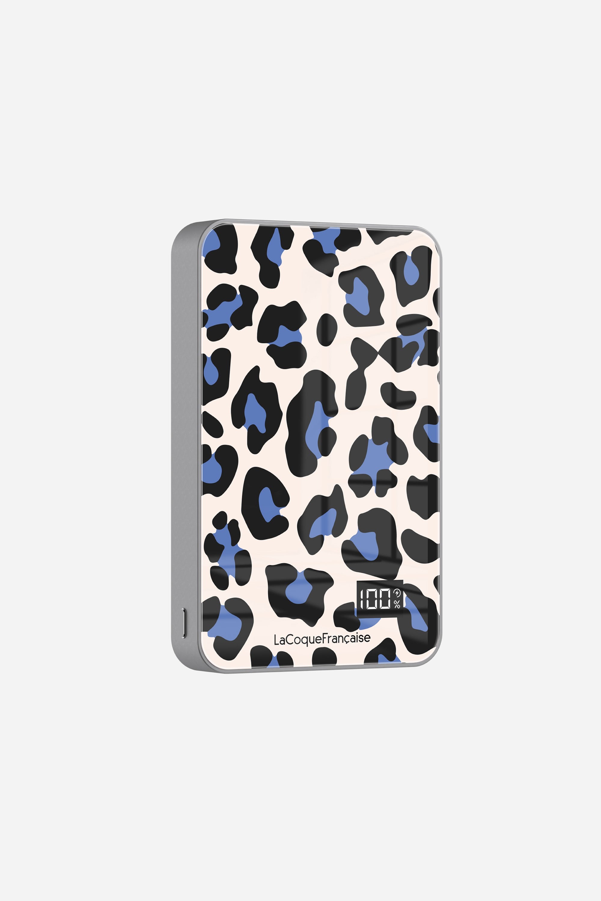 Adaptateur + batterie + chaine courte Léopard Bleu et Beige