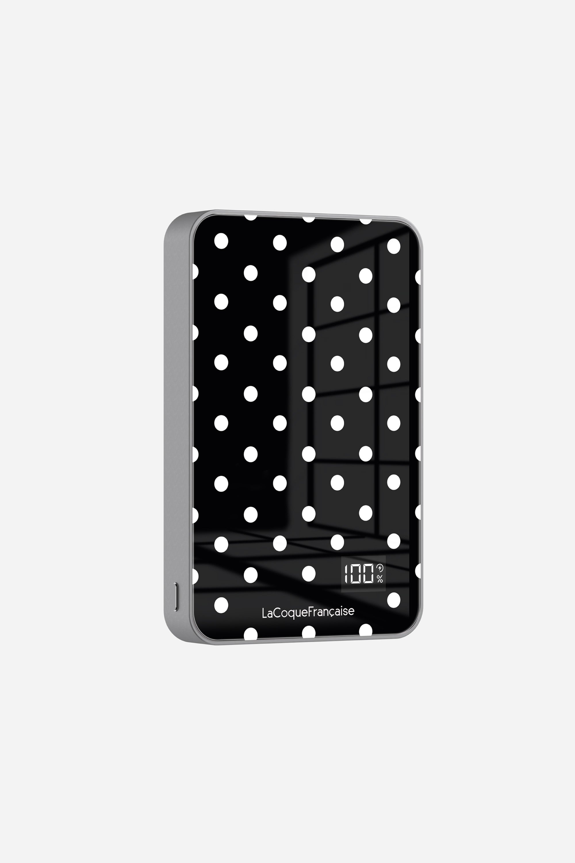 Case without rings + White Polka Dot Battery