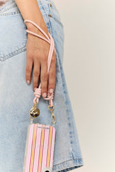 Coque Anneaux Imprimee Rayure Rose