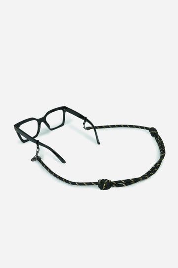 Bijoux Chaine De Lunettes Liam Noir Et Dore 72 cm
