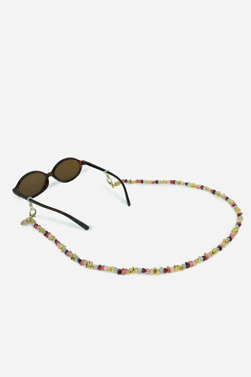 Bijoux Chaine De Lunettes Liviya Rose Bordeaux 72 cm