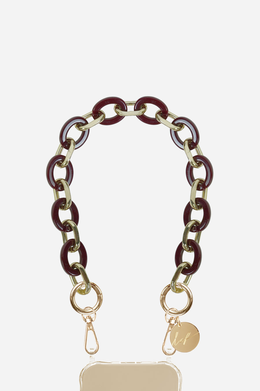 Chaine Courte Cassy Bordeaux 40 cm - 2