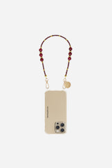 Chaine Courte Iris Bordeaux 40 cm