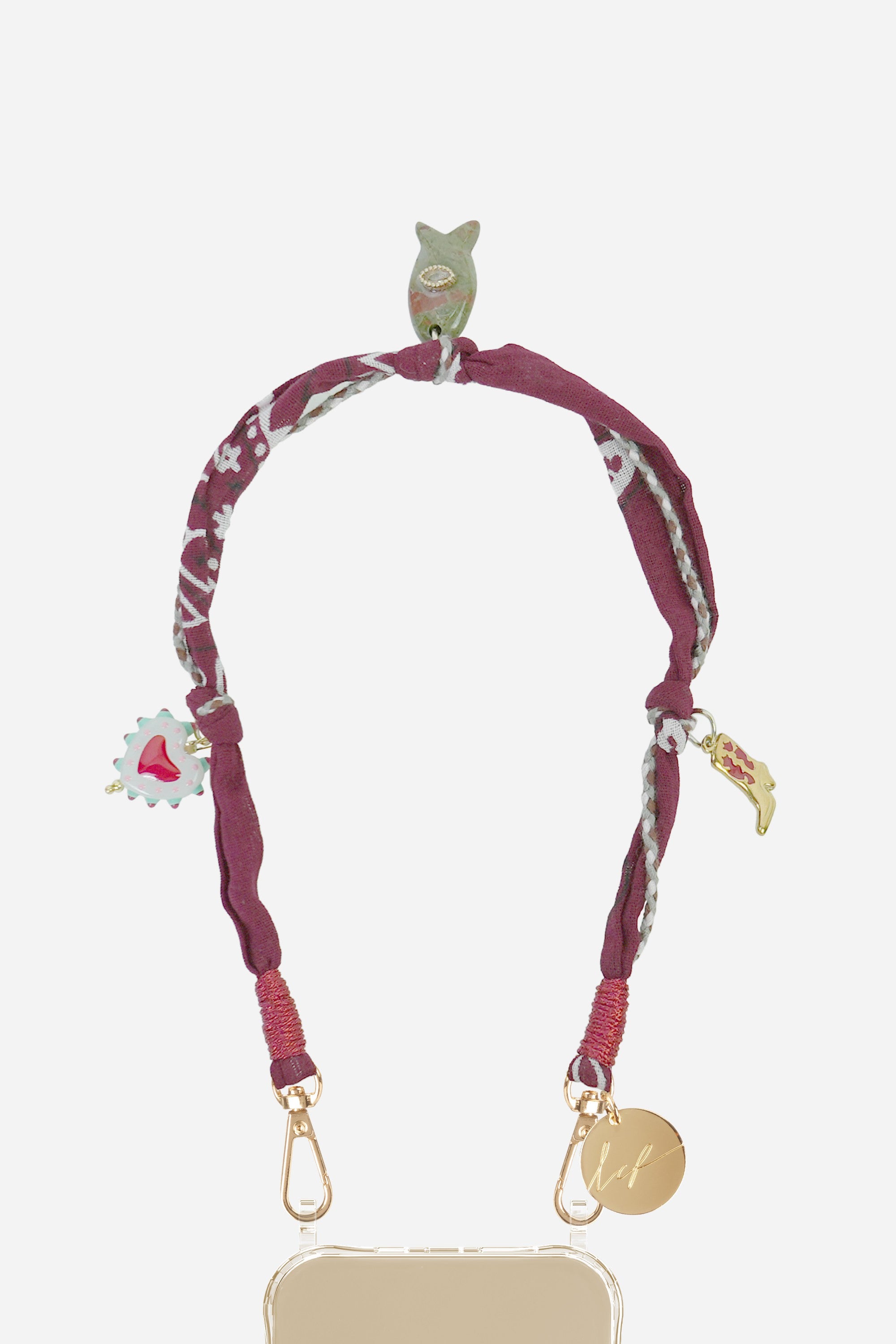 Chaine Courte Laia Bordeaux 40 cm - 2