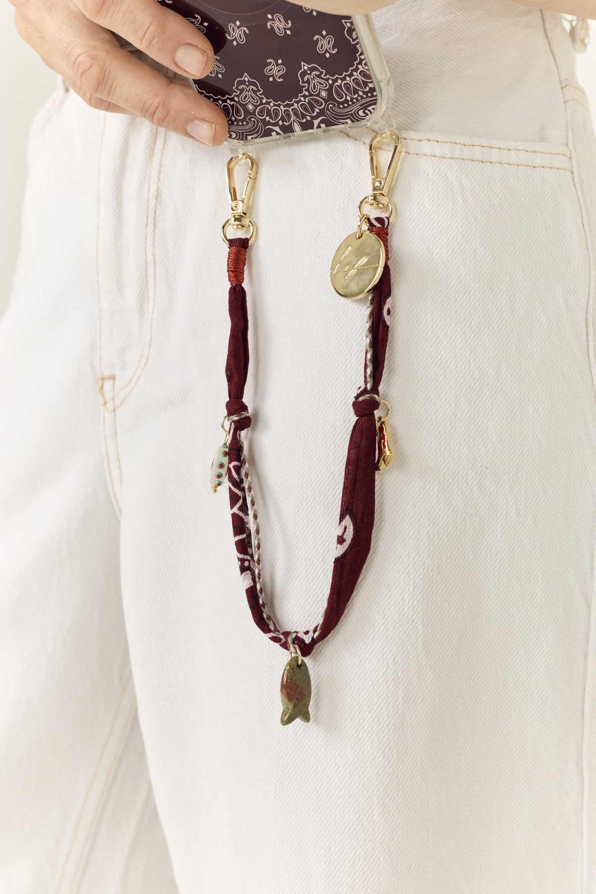 Chaine Courte Laia Bordeaux 40 cm - 3