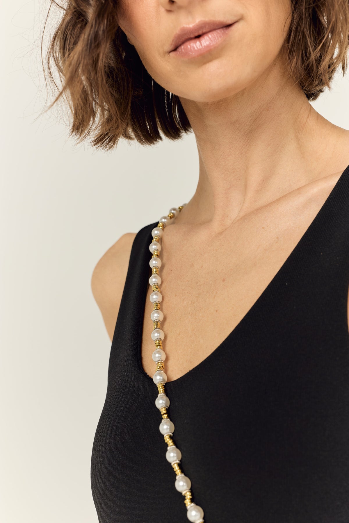 Chaine Longue Ira Blanc 120 cm - 5