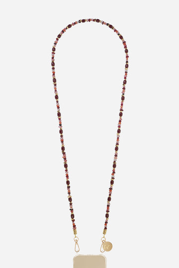 Chaine Longue Lana Bordeaux 120 cm