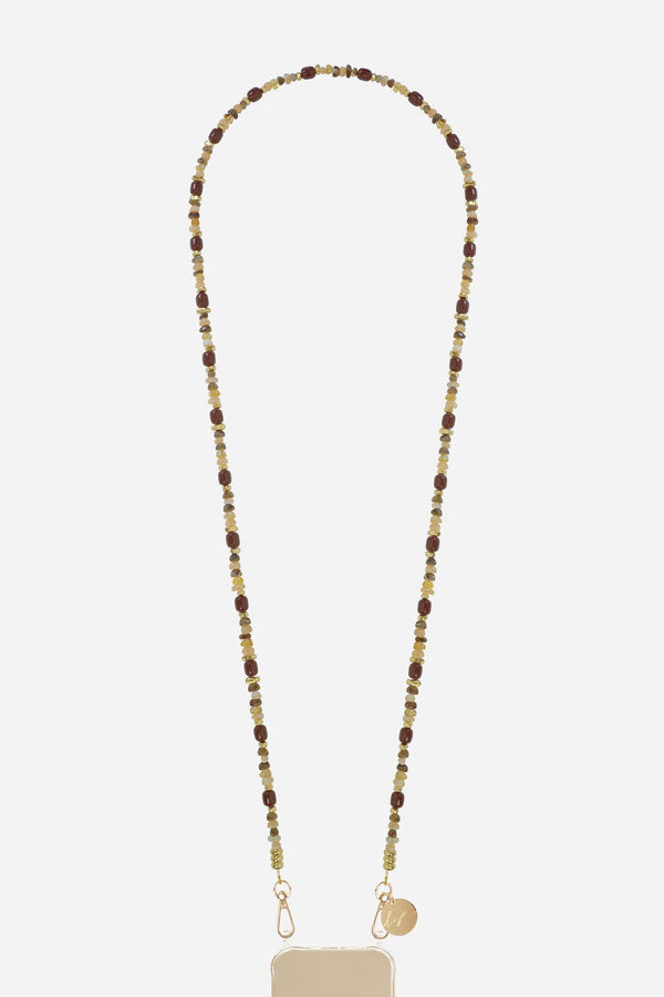 Chaine Longue Lana Marron 120 cm
