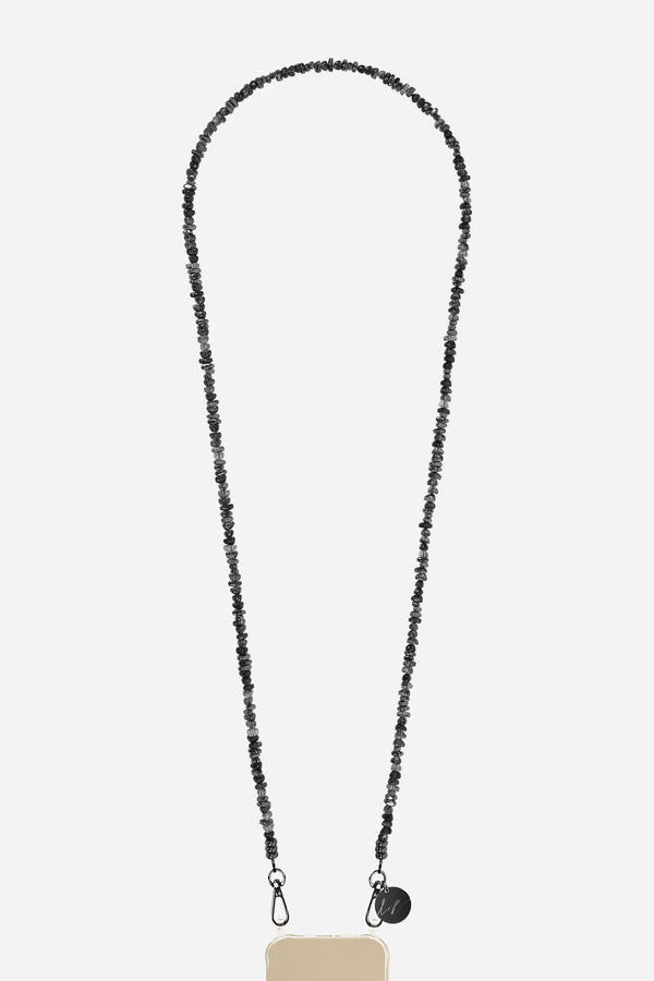 Chaine Longue Liviya Noir 120 cm