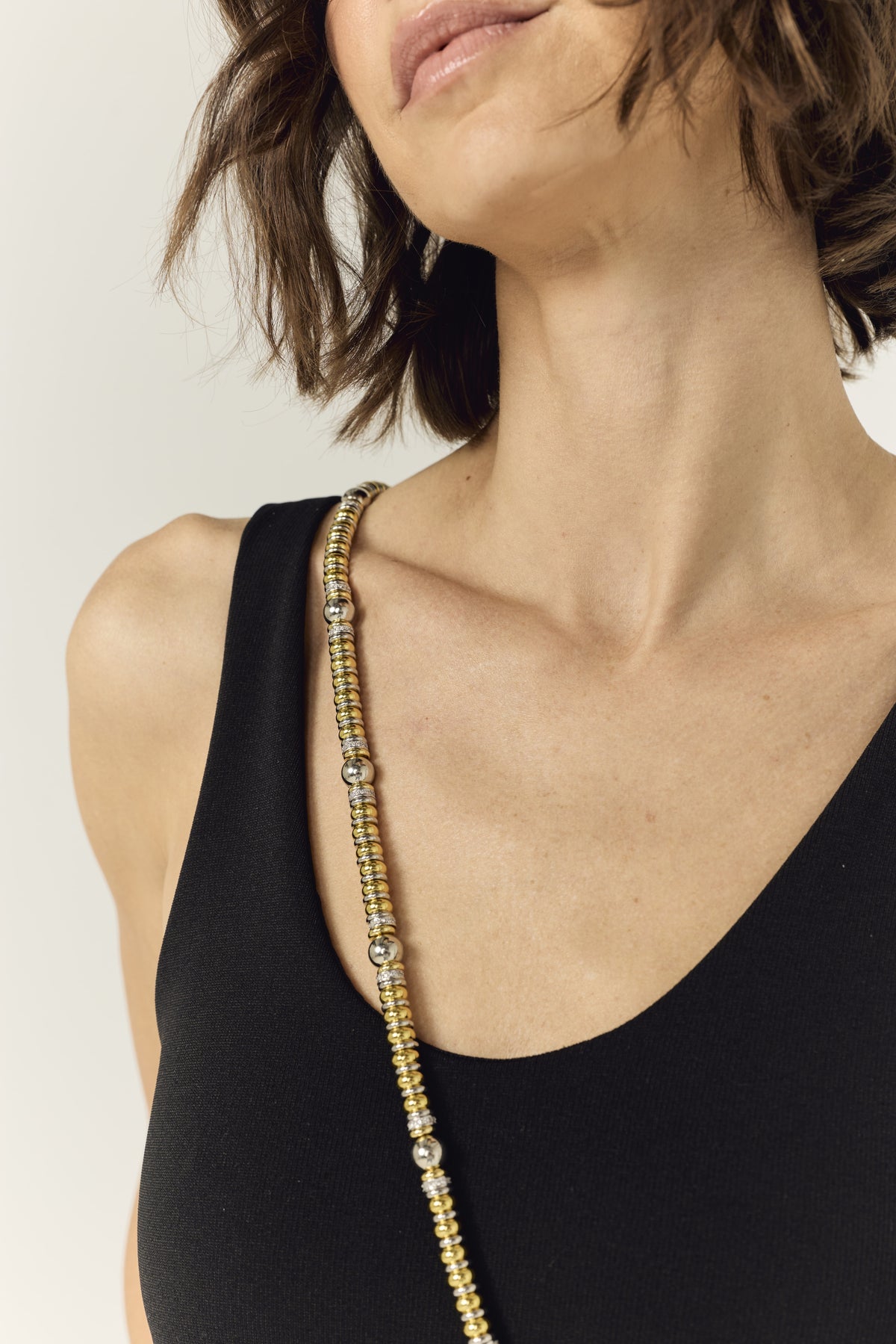 Chaine Longue Tali Dore Argent 120 cm - 5