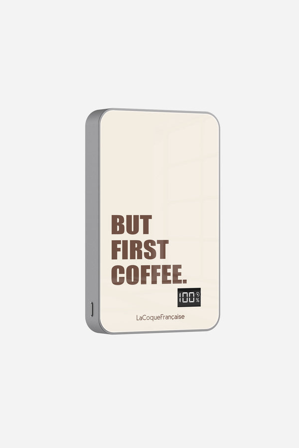 Batterie Magsafe But First Coffee Beige 10 000 Mah