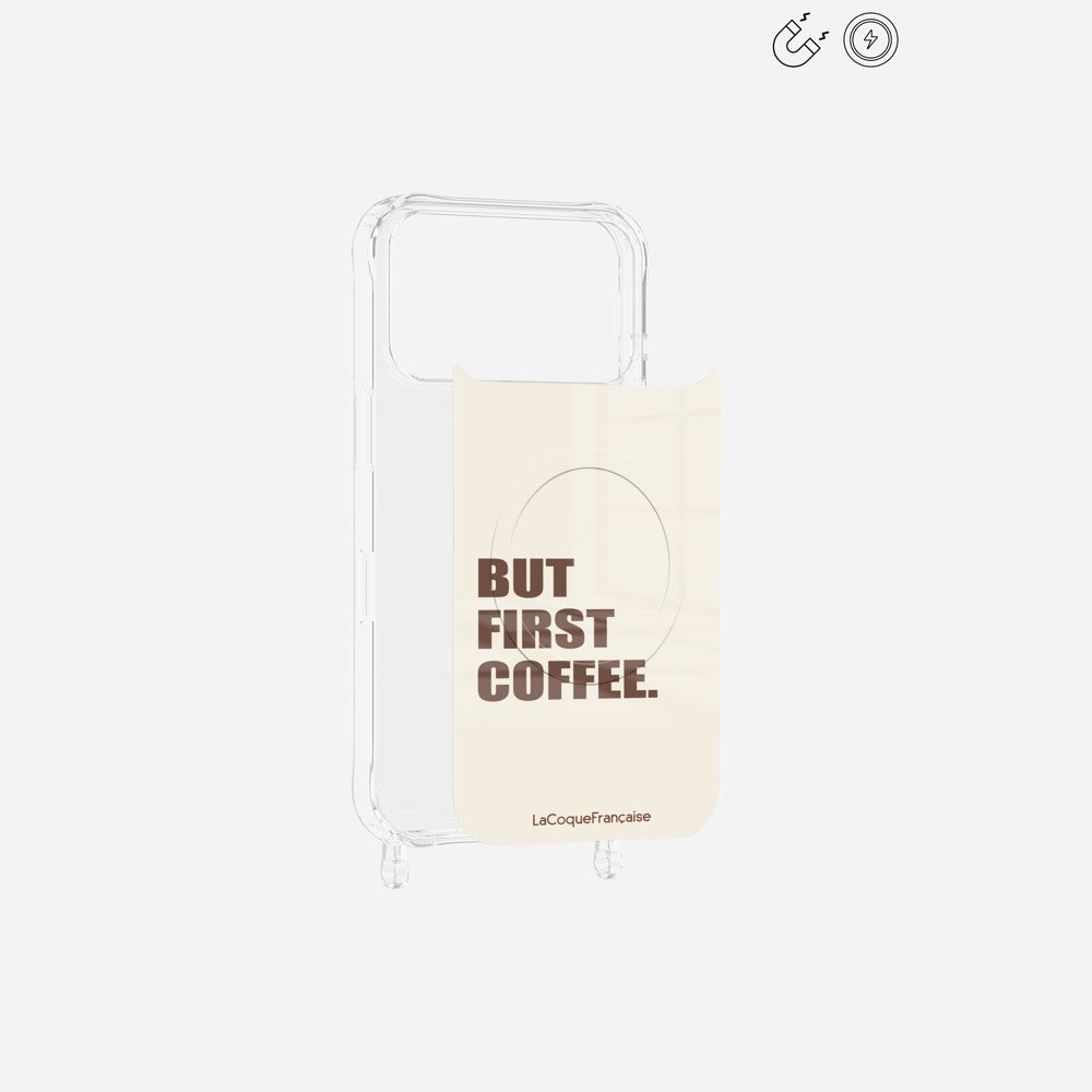 Plaque Magnetique Imprimee But First Coffee - 22