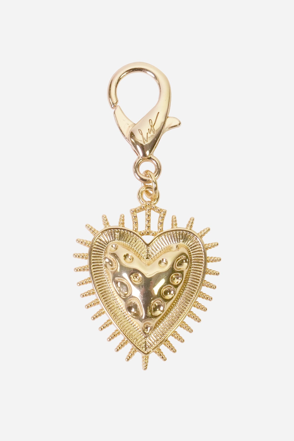 Charms Coeur Martele Dore